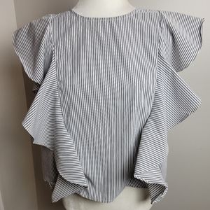 NWTT Striped Blouse Ruffles Size 6